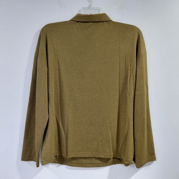 Flamingals Mustard Quarter Zip Collared Long Sleeve Top Women's XL - Picture 5 of 10